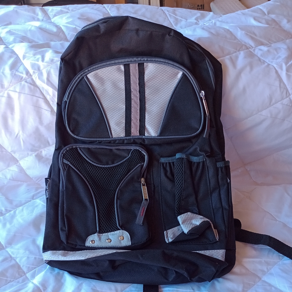 Pro sports black and gray backpack